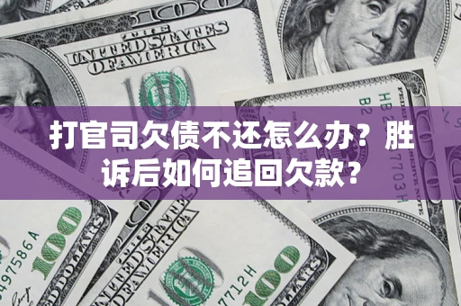 武汉打官司欠债不还怎么办？胜诉后如何追回欠款？
